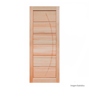 Porta de madeira almofadada bb020 80x210cm imbuia - portas reck