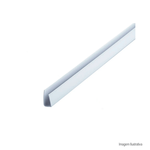 Perfil pvc u terminal 8mmx6m gelo - plasflex