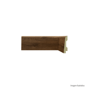 Rodapé de poliestireno r.565 80x18mm com 2,4mts ipê escuro - santa luzia