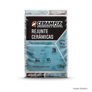 Rejunte cerâmicas 5kg grafite - ceramfix