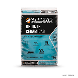 Rejunte cerâmicas 1kg platina - ceramfix