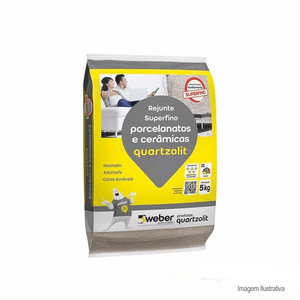Rejunte porcelanato 5kg cinza outono - quartzolit