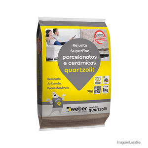 Rejunte porcelanato 1kg palha - quartzolit