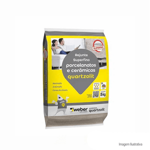 Rejunte porcelanato 5kg cinza ártico - quartzolit