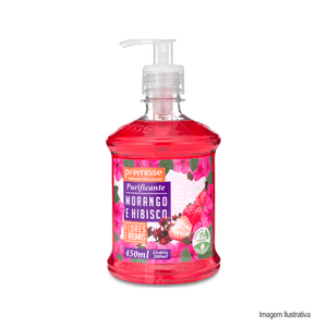 Sabonete líquido 450ml morango e hibisco - premisse