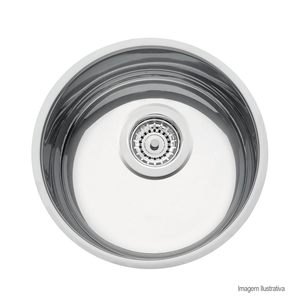Cuba de embutir luna redonda aço inox acetinado 30cm - tramontina