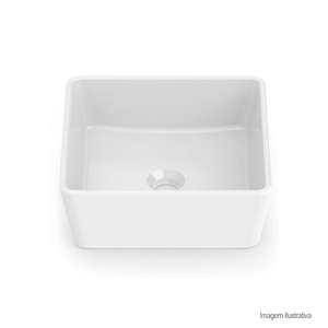 Cuba apoio quadrado óptica 35x35cm branco - roca