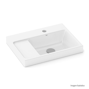 Cuba de sobrepor óptica 50x38cm l50 branco - roca