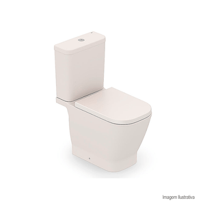 Kit gap bacia sanitária com caixa e assento beige - roca
