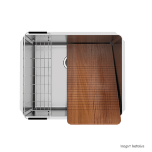 Tanque de embutir jumbo 92l 60x50cm em aço inox - tramontina