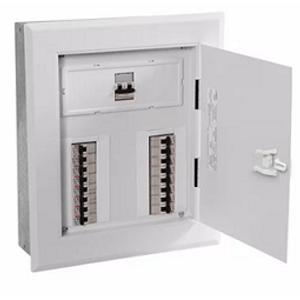 Caixa de distribuição para 16 disjuntores dim de aço sem barramento trifásico sobrepor branca - g luna