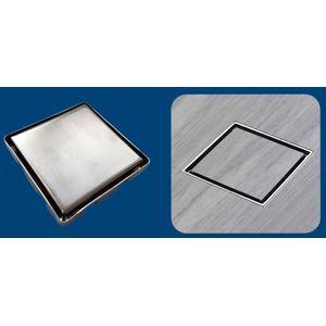 Ralo oculto duplo inox - 10 x 10 cm