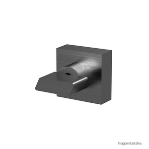 Acabamento para registro 3/4", 1/2" e 1" essence grafite escovado - fani metais