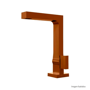 Torneira de mesa para lavatório bica baixa horus 1195 rosso vecchio - fani metais