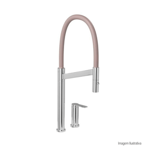 Monocomando para cozinha colore de mesa inox/fendi - deca