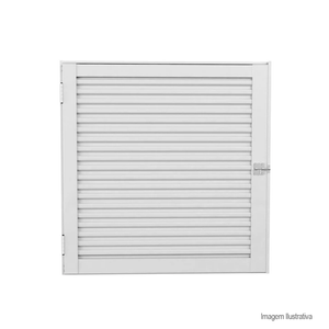 Alçapão de alumínio facility laminado 60x60cm branco - basil esquadrias