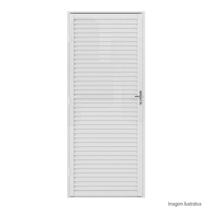 Porta soft laminada direita 215x74cm branca - brasil esquadrias