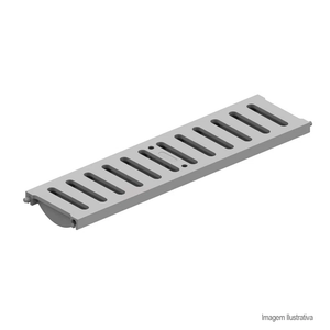 Grelha para piso aquapiso 13x50cm cinza - tigre