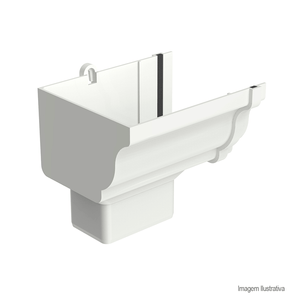 Bocal retângular aquapluv style esquerdo branco - tigre