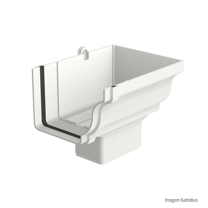 Boca retângular direito aquapluv style branco - tigre