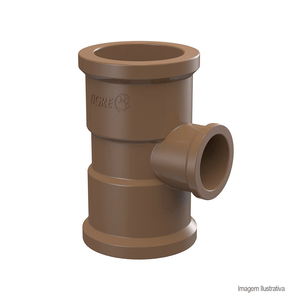 Tee de redução soldável 75x60mm - tigre