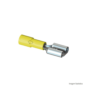 Terminal pré-isolado tipo fêmea fe-4-6 4,6mm amarelo - intelli