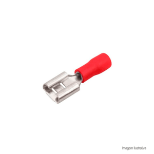 Terminal pré-isolado tipo fêmea fe-1-5 1,5mm vermelho - intelli