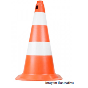 Cone sinalizacao 75cm laranja/branco 39x39cm - vonder