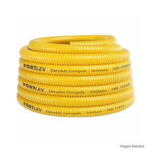 Mangueira corrugada 3/4" de 10mts amarela - fortlev