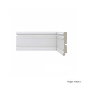 Rodapé de poliestireno r.444 96x20mm com 2,4mts branco - santa luzia