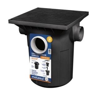 Caixa de gordura grande premium  preta metasul