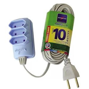 Extensao sort pl 2x0,75 2p 10a gelo 10m