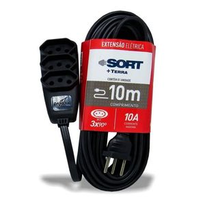 Extensao sort pp 3x0,75 2p+t 10a preto 10m