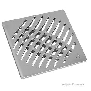 Grelha quadrada 100mm tigre inox