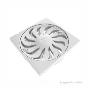 Grelha quadrada abre e fecha 100mm tigre branco
