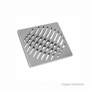 Grelha quadrada cromada100mm tigre