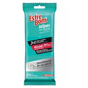 Wipes alcool 70 flowpack esfrebom