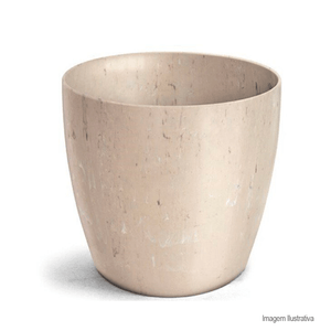 Vaso cachepô elegance redondo n01 travertino - nutriplan