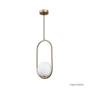 Pendente flórida 1 lâmpada e27 bivolt dourado - startec