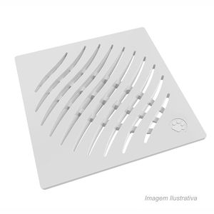 Grelha quadrada 150 mm branco tigre