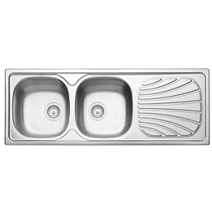 Cuba sobrepor inox polaris 123x43 c/2 cubas 2c 34