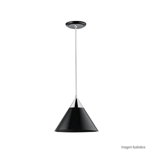 Pendente home 310/1 para uma lâmpada 127/220v rosca e27 preto - dital