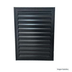 Alçapão de aço universal laminado 80x64cm preto - basil esquadrias