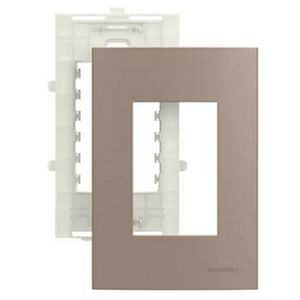 Placa com suporte 4x2 3 postos sleek argila margirius