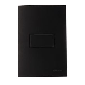Conjunto montado 4x2 interruptor 1 tecla paralela clean ebony margirius