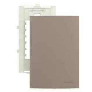 Placa com suporte 4x2 cega sleek argila margirius