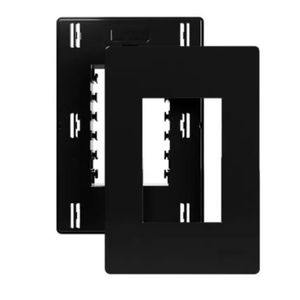 Placa com suporte 4x2 3 postos infinitit plus ebony margirius