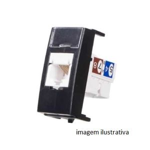 Módulo tomada rede informática rj45 cat6e clean ebony margirius