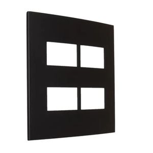 Placa 4x4 4 postos separados clean ebony margirius