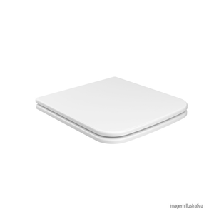 Assento poliester slow close  c/ brilho living 43,5x36,5cm branco deca /ref. ap.347.17